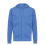 Iqoniq Abisko gerecycled katoen hoodie met rits, heather blue (L)
