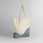 Organic reistas met wervelprint Natural / Blue Grey One Size