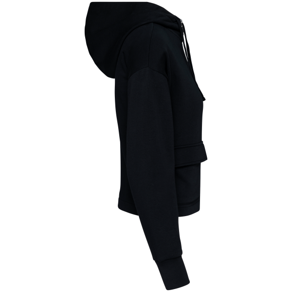 Ecologische sweatvest met capuchon French Terry Black XS Ecologische sweatvest met capuchon French Terry Black XS