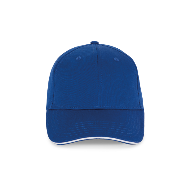 6-Panel-Kappe mit Kontrast-Sandwichschirm Royal Blue / White One Size 6-Panel-Kappe mit Kontrast-Sandwichschirm Royal Blue / White One Size