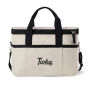 VINGA Volonne AWARE™ recycled canvas koeltas, gebroken wit, zwart