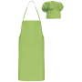 Chefkok-set voor kinderen Lime One Size