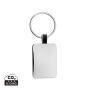 RCS rechthoekige sleutelhanger van gerecycled zinc alloy, zilver