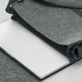 BAGLO - Vilten laptoptas van RPET - Steengrijs