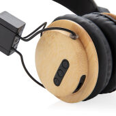 Bamboe draadloze hoofdtelefoon, bruin, zwart