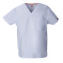 Uniseks tuniek met V-hals White 3XL