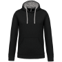Sweater met contrasterende capuchon Black / Fine Grey XXL