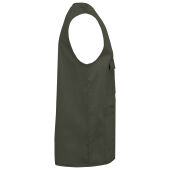 Bodywarmer polykatoen multizakken Dark Khaki XS