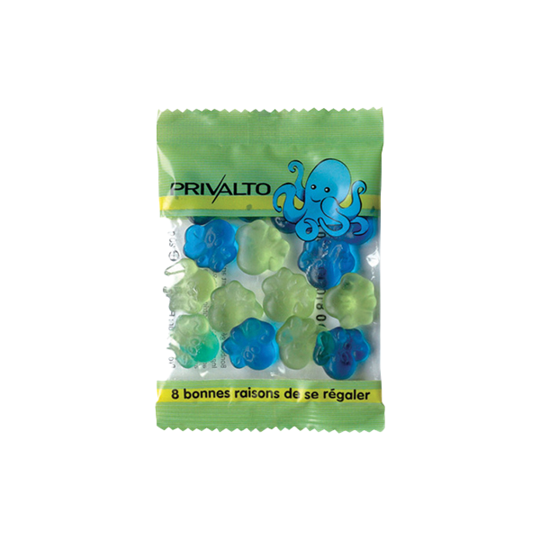 Zakjes met eigen vorm fruitgummetjes 10 gram