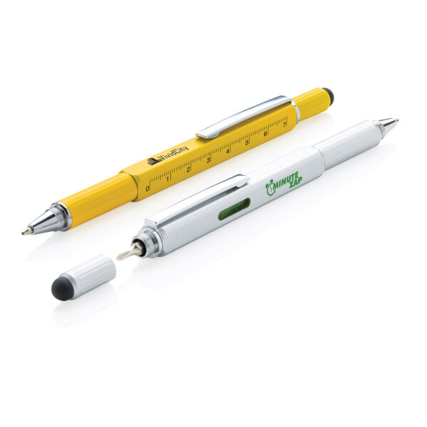 5-in-1 aluminium toolpen, grijs 5-in-1 aluminium toolpen, grijs