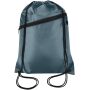 Oriole RPET-tas met trekkoord en voorvak met ritssluiting, 5 liter - Hale blauw
