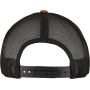Tweekleurige Retro Truckerpet Caramel / Black One Size