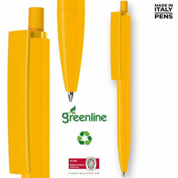 Balpen Erga e-Progress XL Recycled Geel - Zwarte inkt Balpen Erga e-Progress XL Recycled Geel - Zwarte inkt