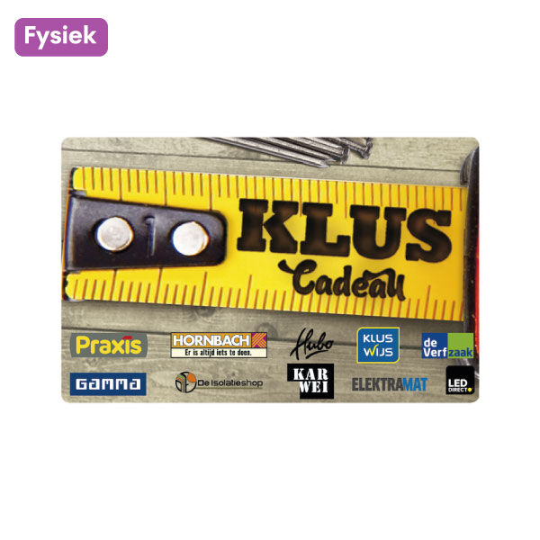 Klus Cadeau I Fysieke kaart