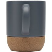 Billie 300 ml mok van keramiek met kurkdetails en matte afwerking - IJsblauw