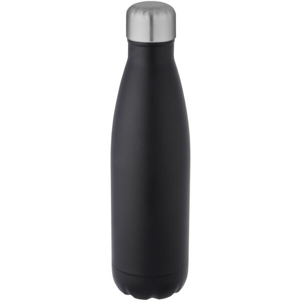 Cove 500 ml RCS certified recycled stainless steel vacuum insulated bottle  - Solid black