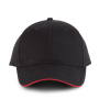 Orlando - 6 panel cap Black / Red One Size Orlando - 6 panel cap Black / Red One Size