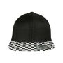 Checkerboard Snapback black/white one size