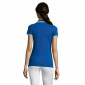 PASADENA WOMEN - PASADENA dames polo 200g - XXL - Koningsblauw/Wit