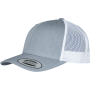 Tweekleurige Retro Truckerpet Heather / White One Size