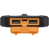 Altair robuuste powerbank op zonne-energie van 5000 mAh 10 W met ingebouwde zaklamp van gerecycled plastic - Zwart Altair robuuste powerbank op zonne-energie van 5000 mAh 10 W met ingebouwde zaklamp van gerecycled plastic - Zwart