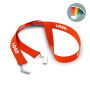 Polyester lanyard met 2 clips en pantone matched zeefdruk Polyester lanyard met 2 clips en pantone matched zeefdruk