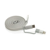 Arc Ultra-thin RCS recycled 60W 2 in 1 magnetische kabel, grijs