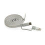 Arc Ultra-thin RCS recycled 60W 2 in 1 magnetische kabel, grijs