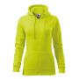 Sweatshirt women's Trendy Zipper lime punch M