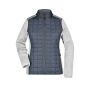 Ladies' Knitted Hybrid Jacket light-melange/anthracite-melange XXL