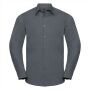 RUS Men LSL Tailored Polycot. Poplin Shirt, Convoy Grey, 4XL