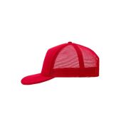 5 Panel Flat Peak Cap red
