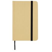 Reed A6 gerecycled notitieboek met harde kaft en effen pagina's - Zwart