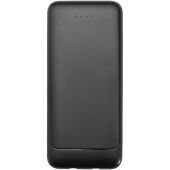 Adhil powerbank van 10.000 mAh 10 W van gerecycled plastic met 2 ingebouwde kabels - Zwart Adhil powerbank van 10.000 mAh 10 W van gerecycled plastic met 2 ingebouwde kabels - Zwart