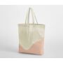 ORGANIC COTTON WAVE PRINT MAXI TOTE, NATURAL/PEACH, One size, WESTFORD MILL