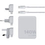 Xtorm XVC2140 GaN Ultra reislader van 140 W met USB-C PD kabel 240 W - Wit