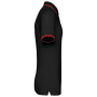 Herenpolo met korte mouwen en contrasterende bies Black / Red S