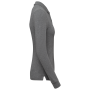 Bio180 piqué damespolo lange mouwen Grey Heather 3XL