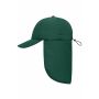 6 Panel Cap with Neck Guard dark green one size