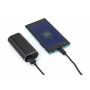 Aluminium 2-in-1 powerbank Letitia zwart