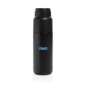 Thermocup RCS recycled geisoleerde fles met beker 500ml, zwart Thermocup RCS recycled geisoleerde fles met beker 500ml, zwart