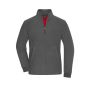 Ladies' Bonded Fleece Jacket carbon/red M
