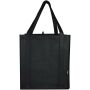 Liberty GRS gerecycled non woven draagtas met bodemplaat 29 l - Zwart Liberty GRS gerecycled non woven draagtas met bodemplaat 29 l - Zwart