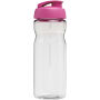 H2O Active® Base 650 ml sportfles met flipcapdeksel - Transparant/Roze