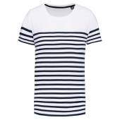 White / Navy Stripes