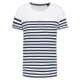 Matrozenshirt ronde hals Bio White / Navy Stripes 12/14 jaar