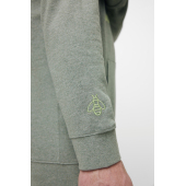 Iqoniq Torres gerecycled katoen hoodie ongeverfd, heather green (S)