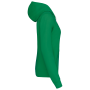 Damessweater met capuchon in contrasterende kleur Light Kelly Green / White S