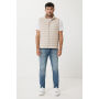 IQONIQ Meru heren gerecycled polyester bodywarmer, beige (XXXL)