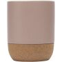 Billie 300 ml mok van keramiek met kurkdetails en matte afwerking - Stoffig roze